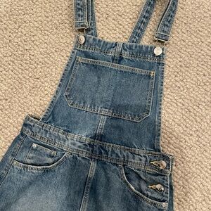 Denim Overalls with Pocket Detail
